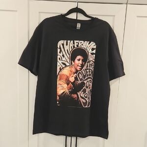 Black Aretha Franklin Graphic T-Shirt